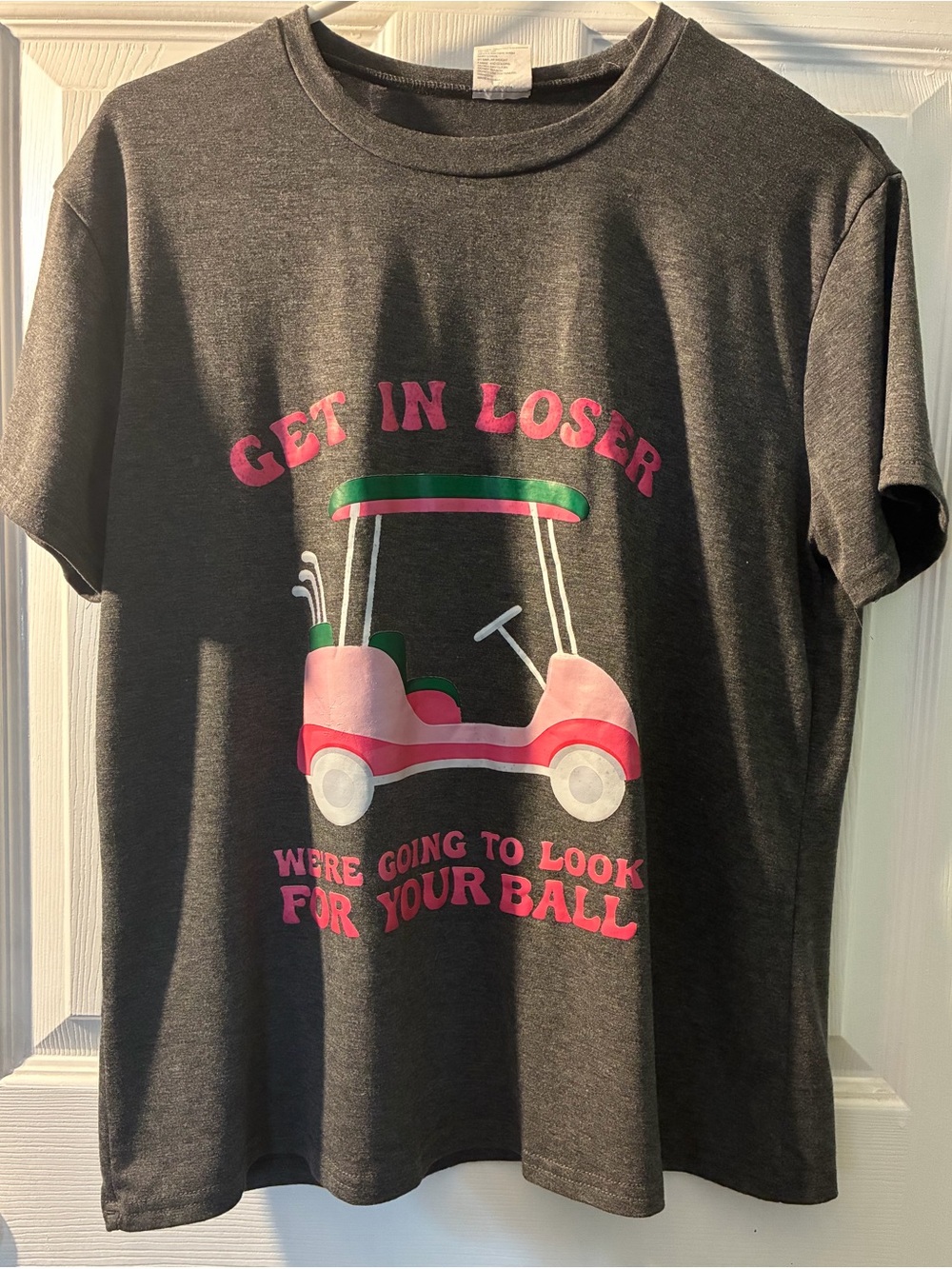 Get In Loser Pink Golf Cart Graphic Tee - Women’s